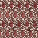 Schumacher 179960 Daria Paisley Maroon fabric swatch