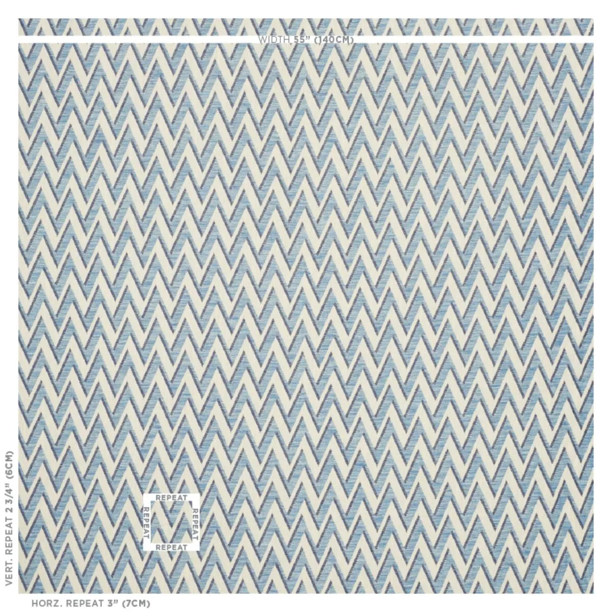 Schumacher 76033 Dartmoor Blue fabric swatch