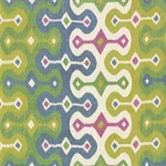 Schumacher 174834 Darya Ikat Jewel fabric swatch