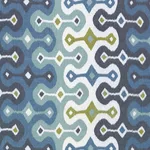 Schumacher 174832 Darya Ikat Sky fabric swatch