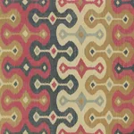 Schumacher 174831 Darya Ikat Spice fabric swatch
