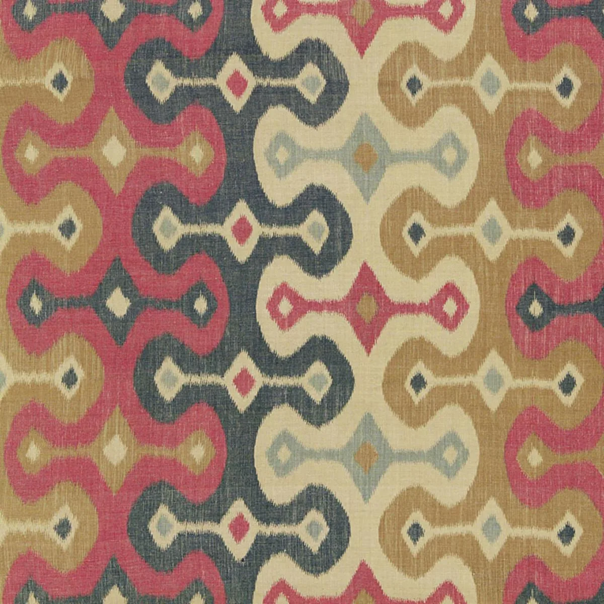Schumacher 174831 Darya Ikat Spice fabric swatch