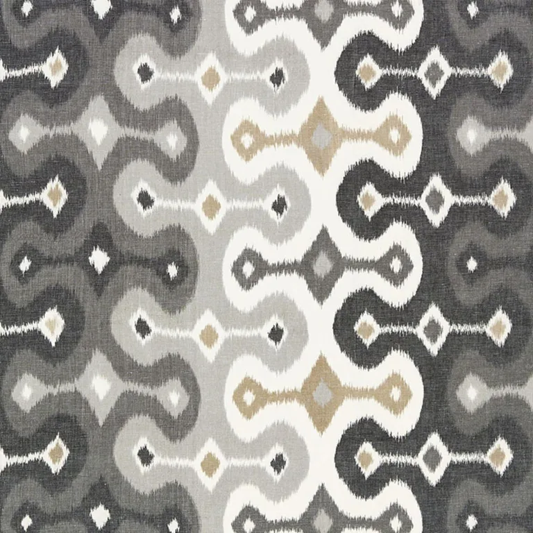 Schumacher 174833 Darya Ikat Stone fabric swatch