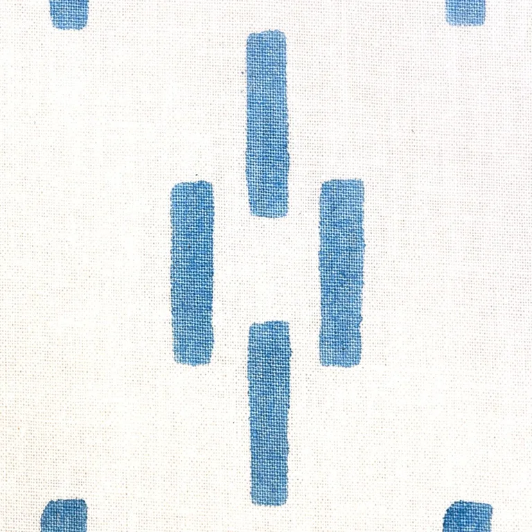Schumacher 179251 Dash Hand Block Print Blue fabric swatch