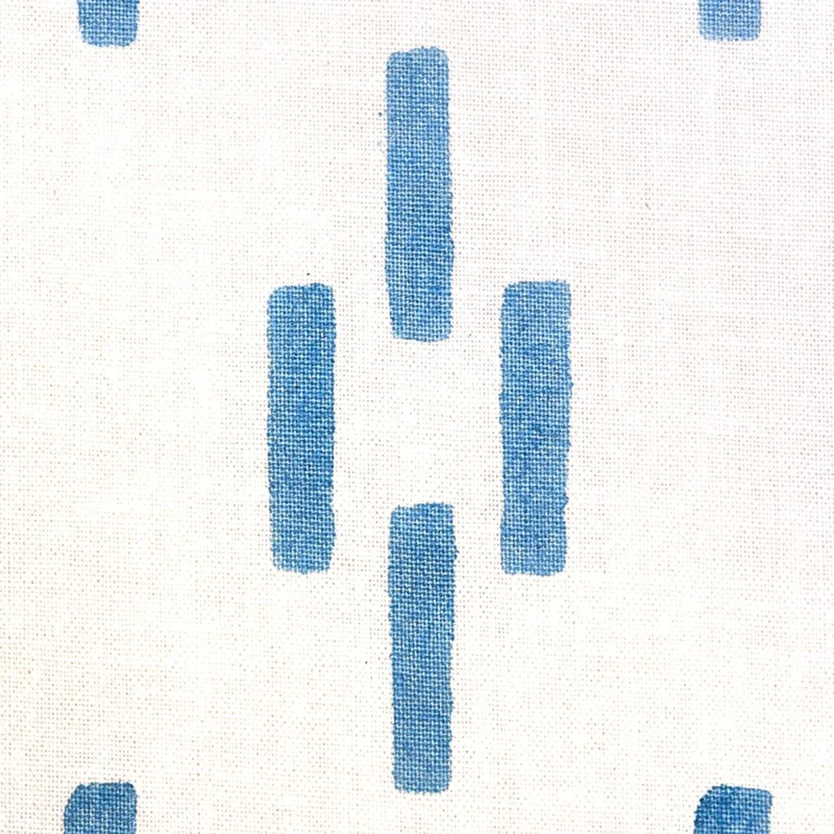 Schumacher 179251 Dash Hand Block Print Blue fabric swatch