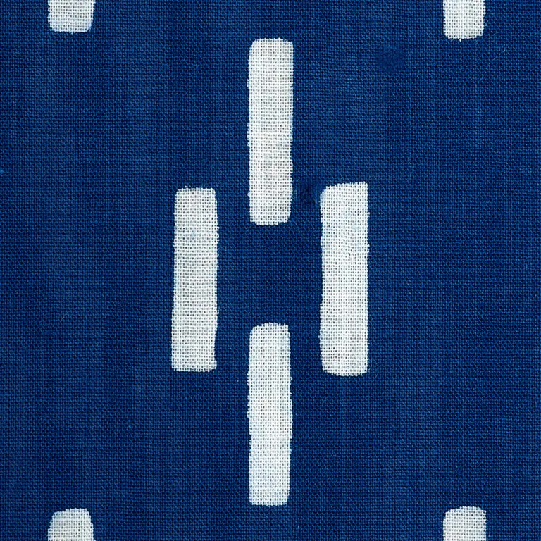Schumacher 179250 Dash Hand Block Print Indigo fabric swatch