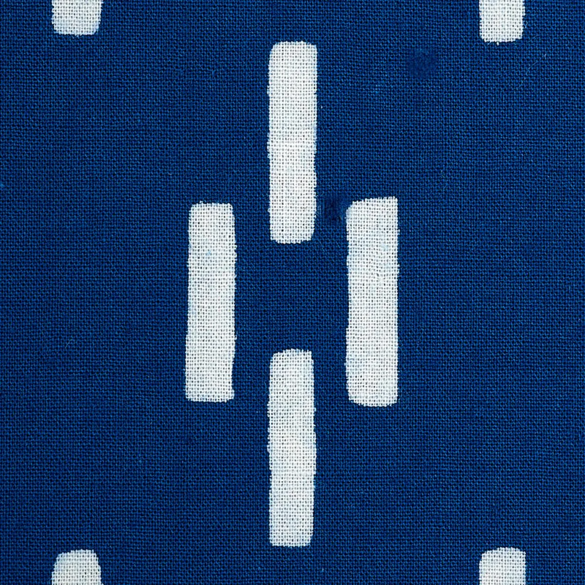 Schumacher 179250 Dash Hand Block Print Indigo fabric swatch