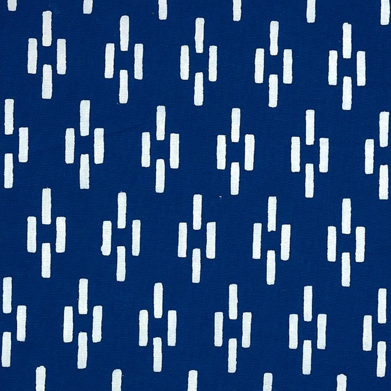 Schumacher 179250 Dash Hand Block Print Indigo fabric swatch