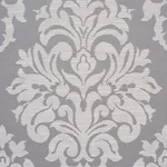 Schumacher 75410 Dauphine Damask Indoor/Outdoor Slate fabric swatch