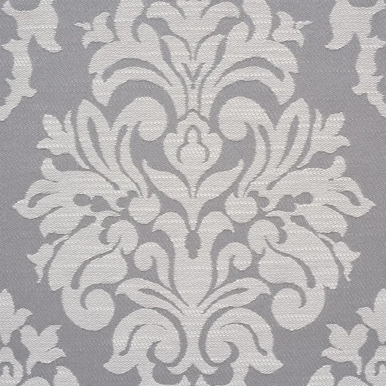 Schumacher 75410 Dauphine Damask Indoor/Outdoor Slate fabric swatch