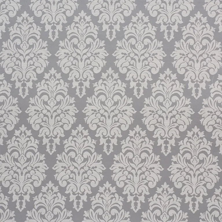 Schumacher 75410 Dauphine Damask Indoor/Outdoor Slate fabric swatch