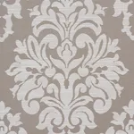 Schumacher 75411 Dauphine Damask Indoor/Outdoor Taupe fabric swatch