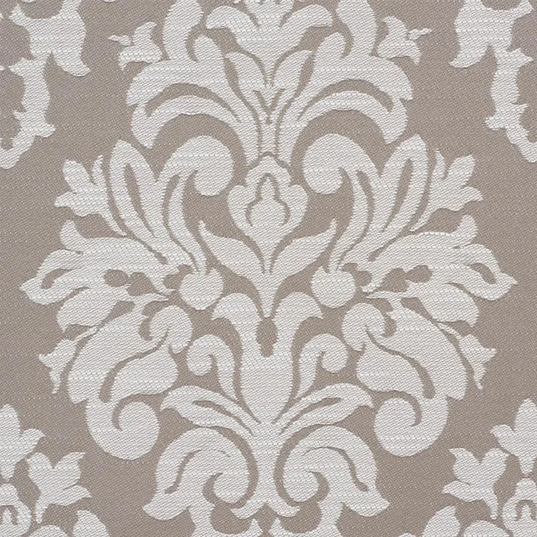 Schumacher 75411 Dauphine Damask Indoor/Outdoor Taupe fabric swatch