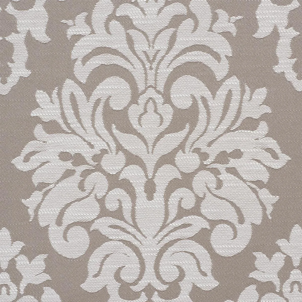 Schumacher 75411 Dauphine Damask Indoor/Outdoor Taupe fabric swatch