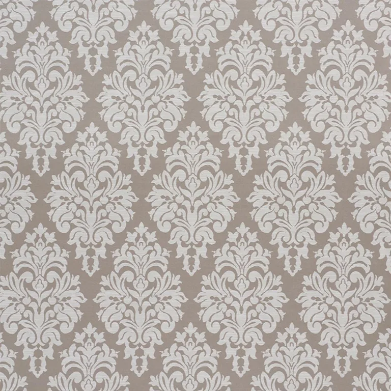 Schumacher 75411 Dauphine Damask Indoor/Outdoor Taupe fabric swatch