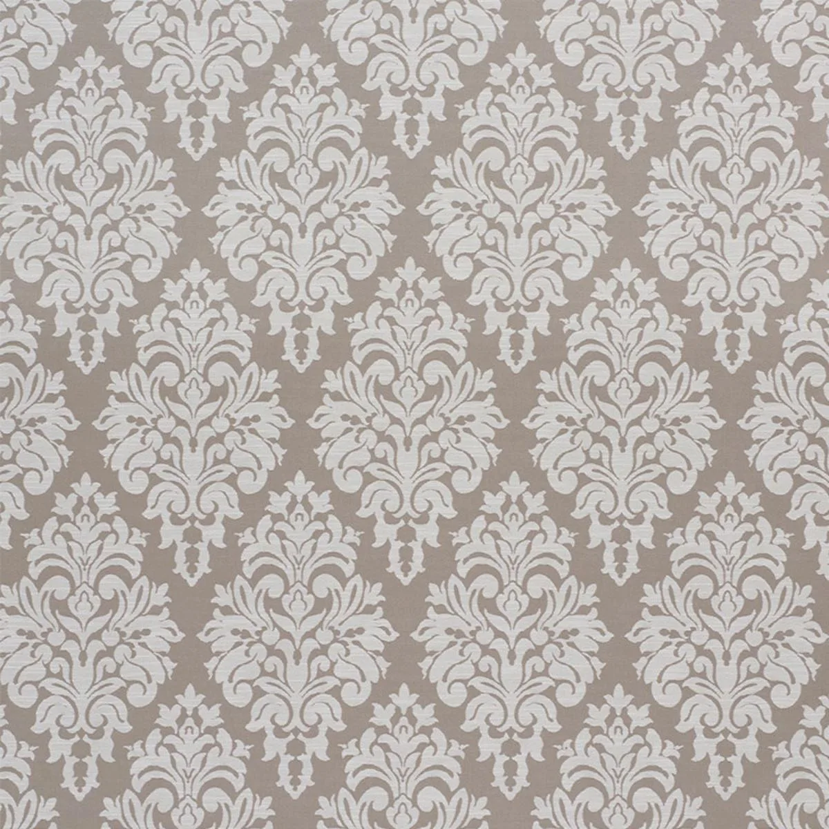 Schumacher 75411 Dauphine Damask Indoor/Outdoor Taupe fabric swatch