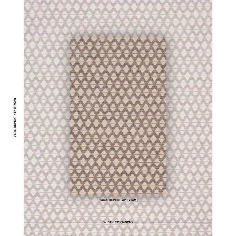 Schumacher 86401 Dayana Performance Brown fabric swatch