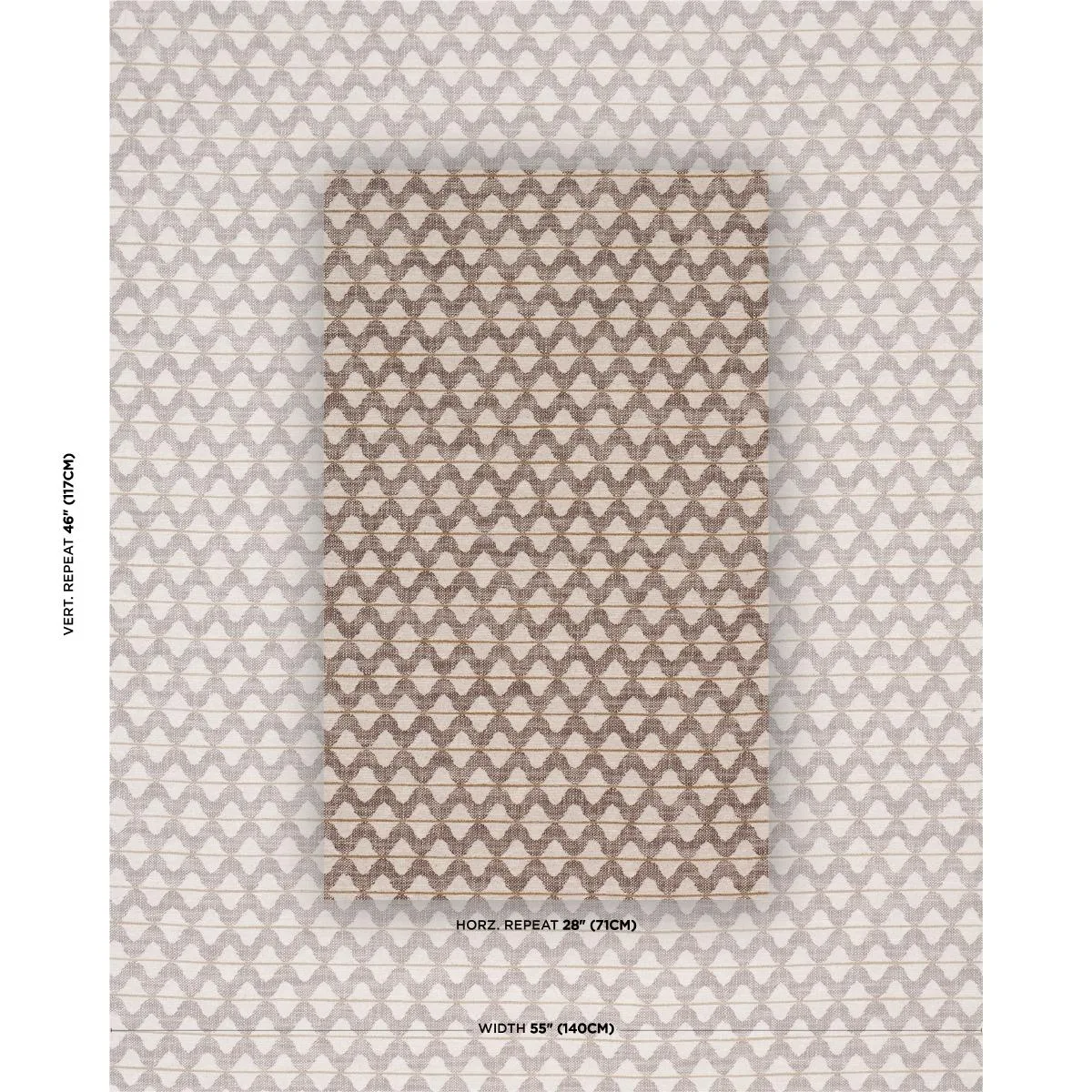 Schumacher 86401 Dayana Performance Brown fabric swatch