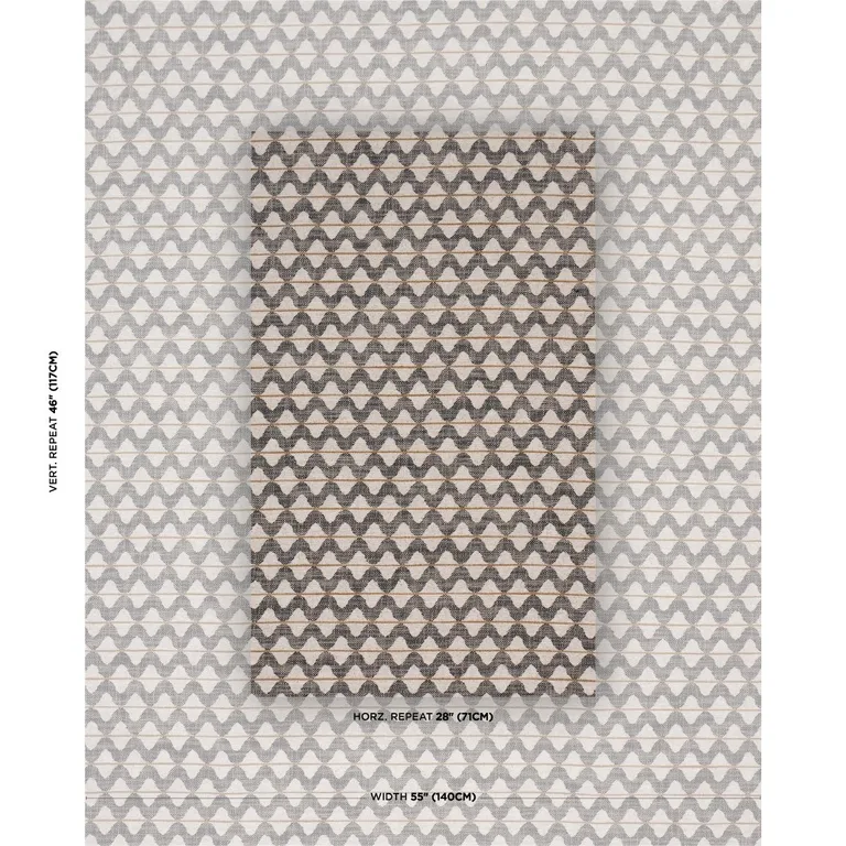 Schumacher 86402 Dayana Performance Graphite fabric swatch