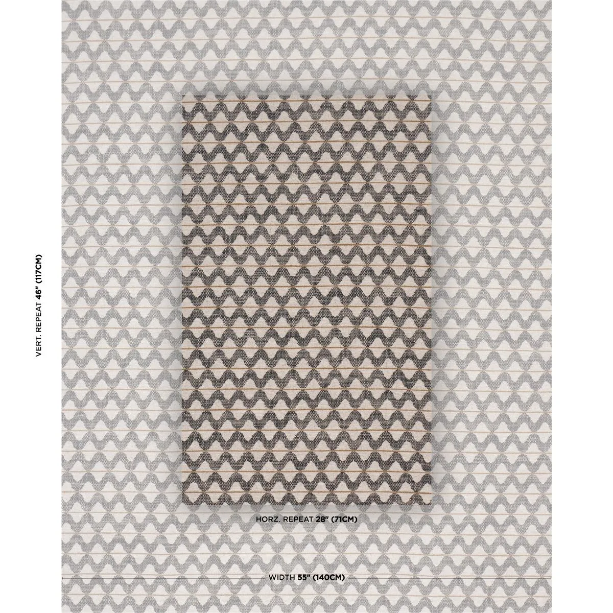 Schumacher 86402 Dayana Performance Graphite fabric swatch