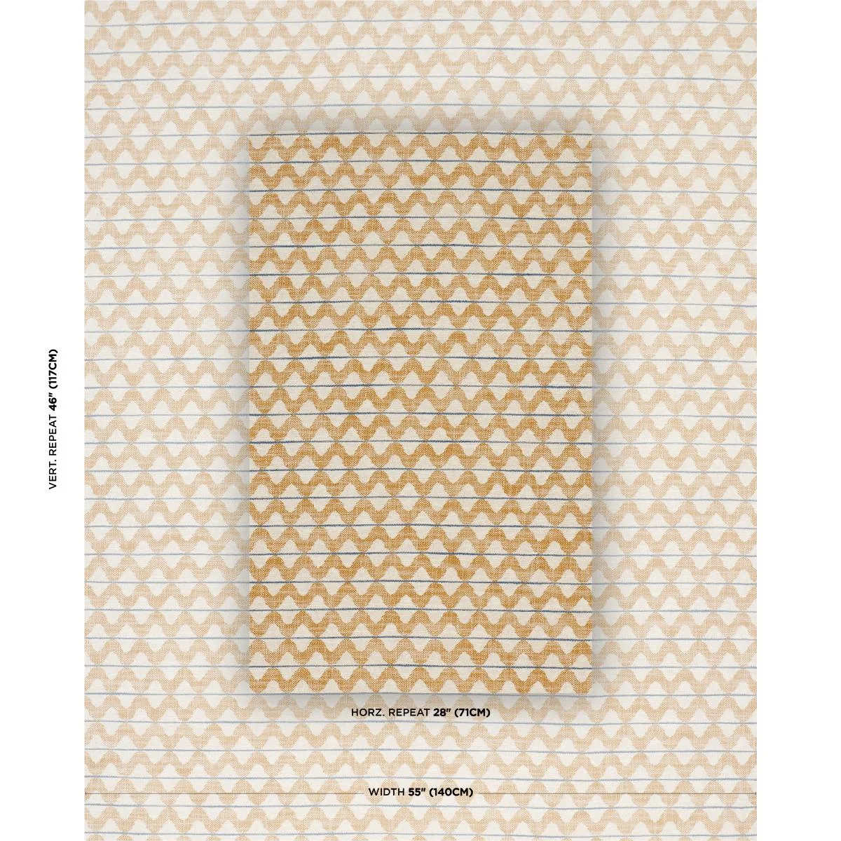 Schumacher 86400 Dayana Performance Ochre fabric swatch