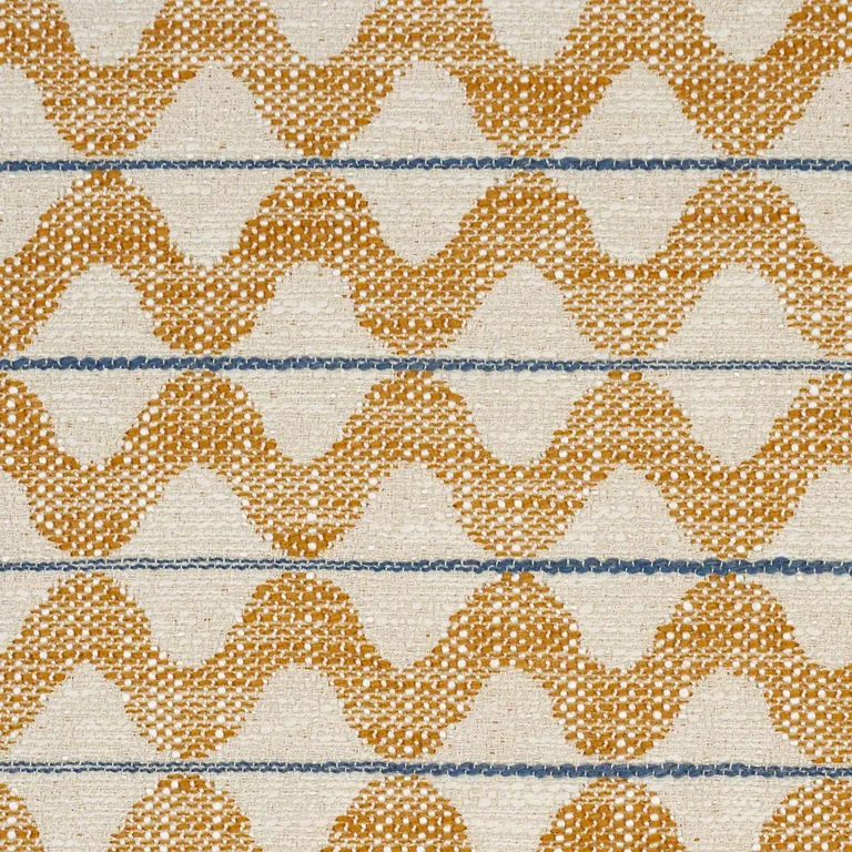 Schumacher 86400 Dayana Performance Ochre fabric swatch