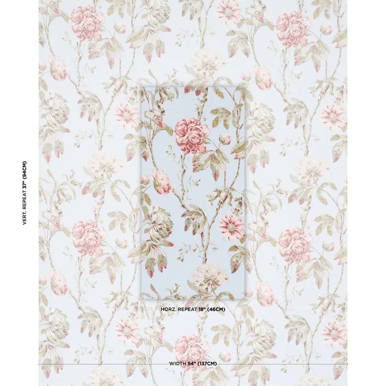 Schumacher 178144 Daydream Sky fabric swatch