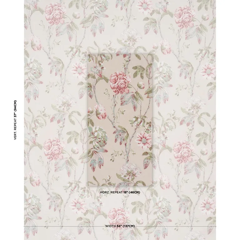 Schumacher 178143 Daydream Soft Ivory fabric swatch