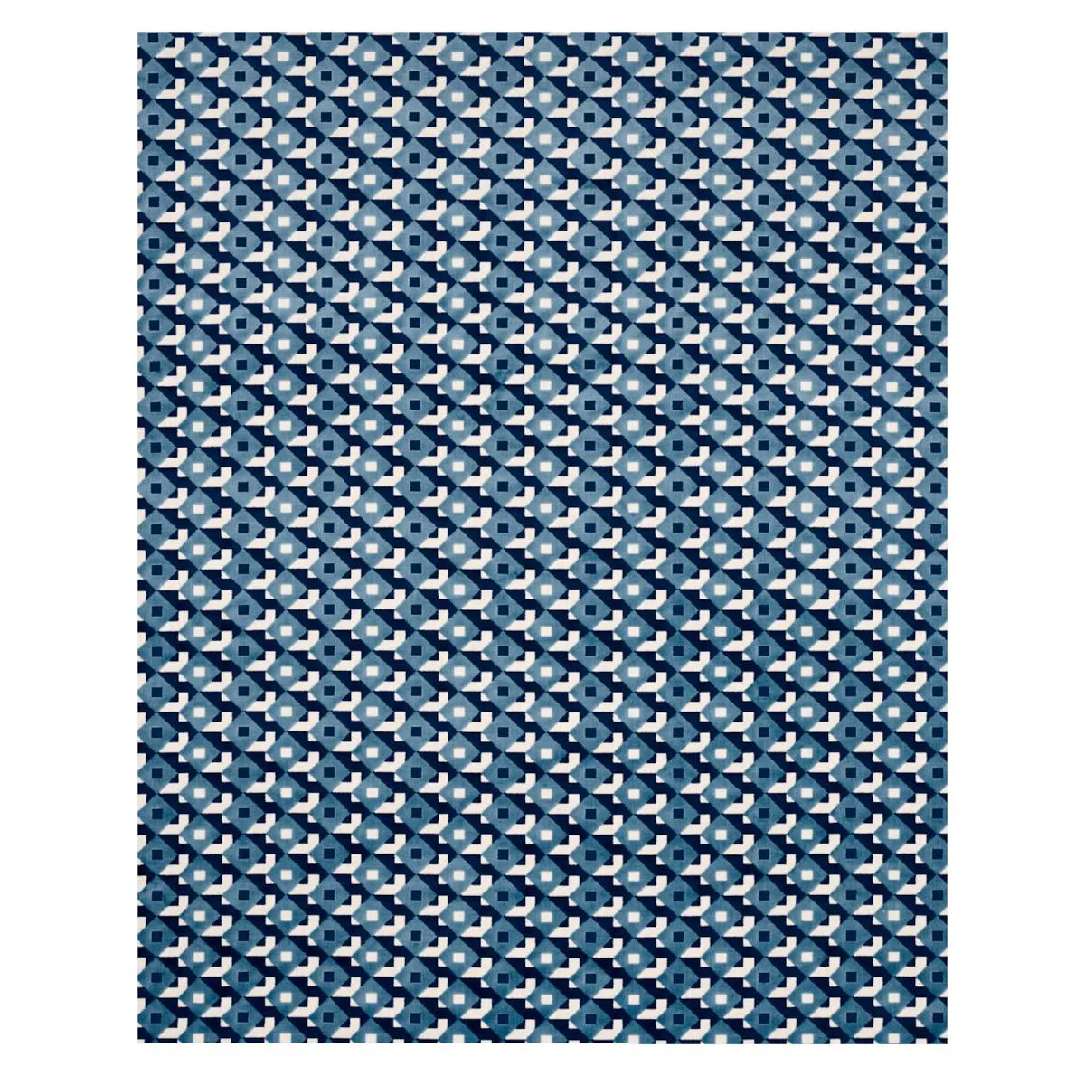Schumacher 77243 Dazzle Ship Velvet Azure fabric swatch
