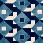Schumacher 77243 Dazzle Ship Velvet Azure fabric swatch