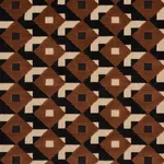 Schumacher 77242 Dazzle Ship Velvet Brown & Black fabric swatch