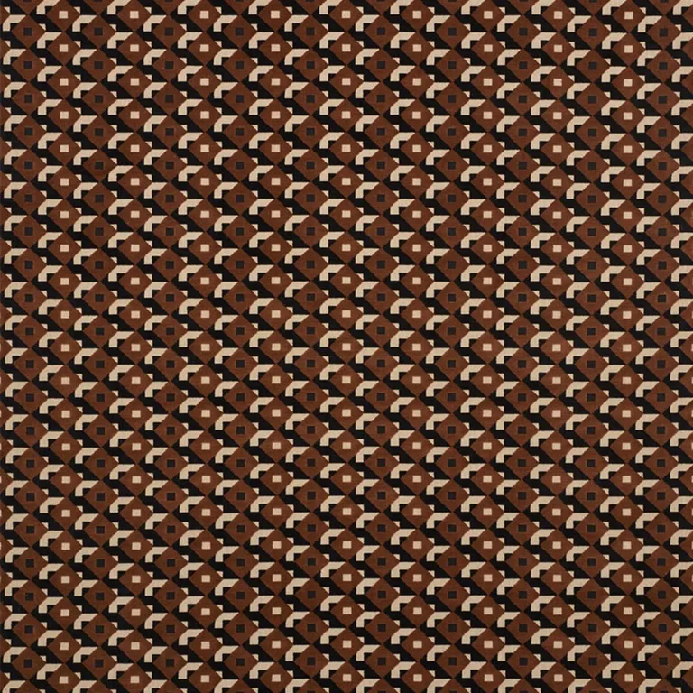 Schumacher 77242 Dazzle Ship Velvet Brown & Black fabric swatch