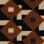 Schumacher 77242 Dazzle Ship Velvet Brown & Black fabric swatch