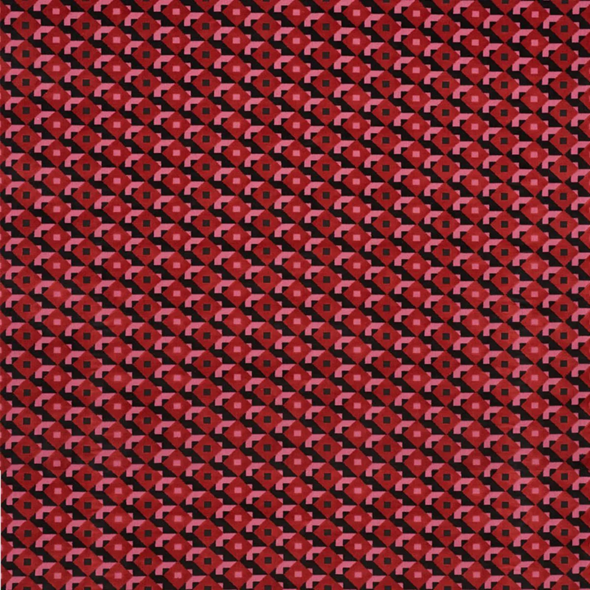 Schumacher 77240 Dazzle Ship Velvet Pink & Black fabric swatch