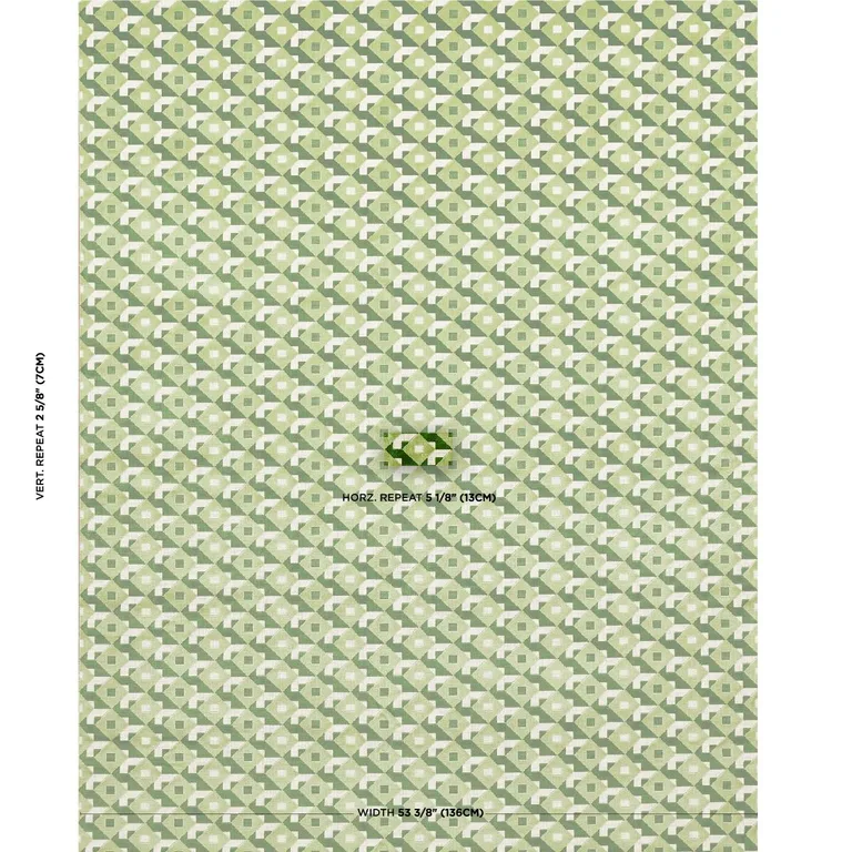 Schumacher 77244 Dazzle Ship Velvet Verdant fabric swatch