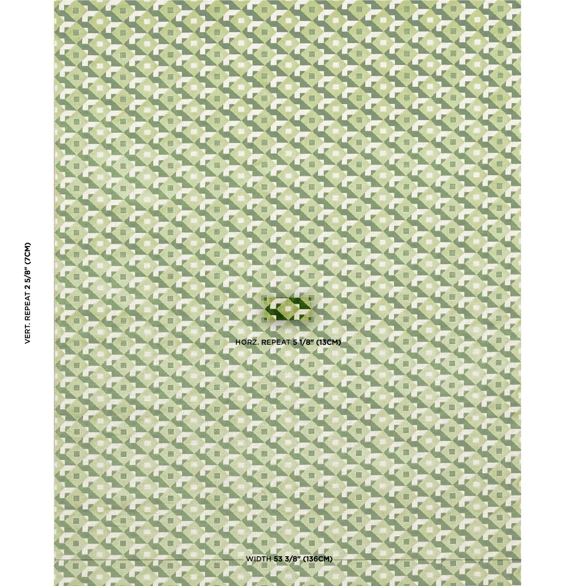 Schumacher 77244 Dazzle Ship Velvet Verdant fabric swatch