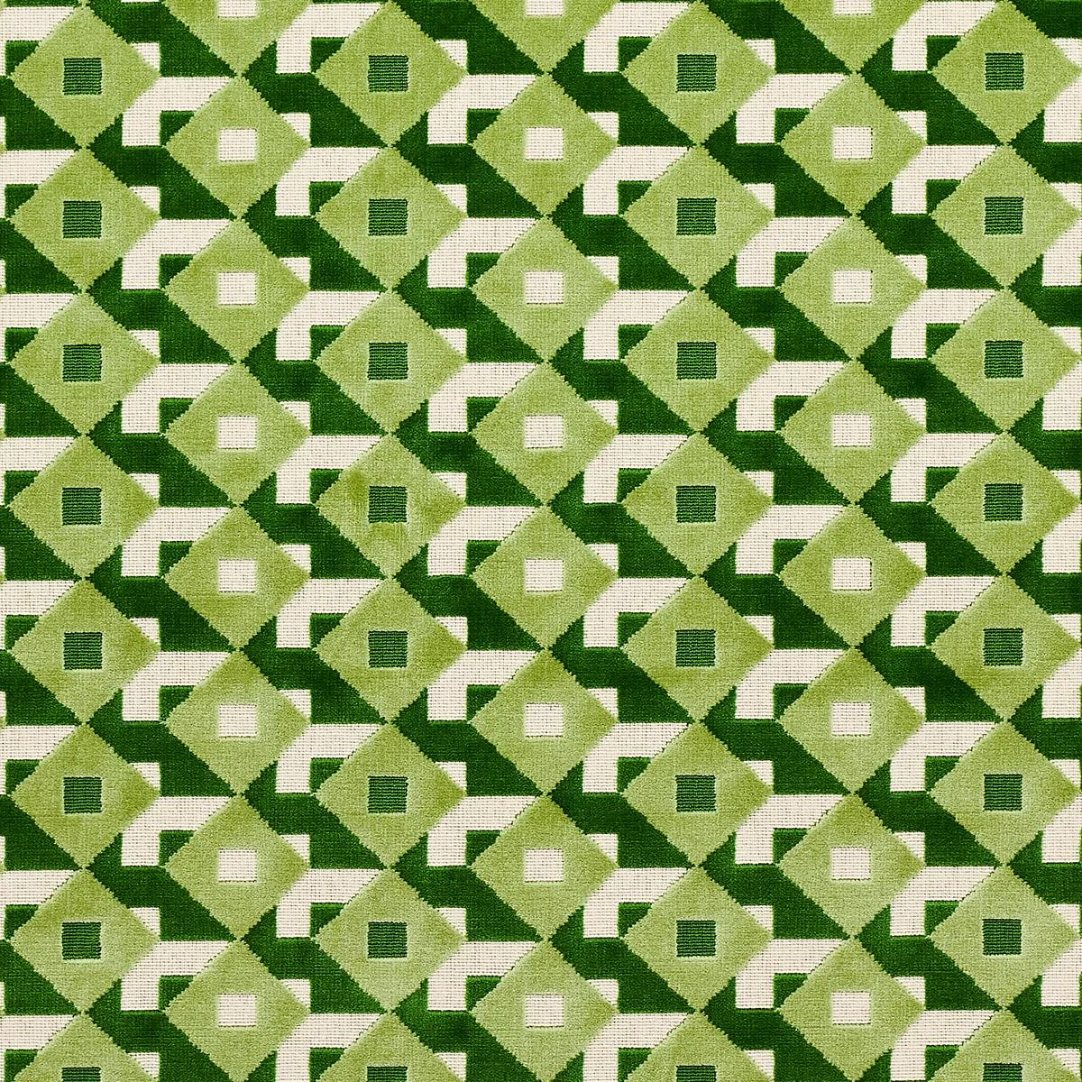 Schumacher 77244 Dazzle Ship Velvet Verdant fabric swatch