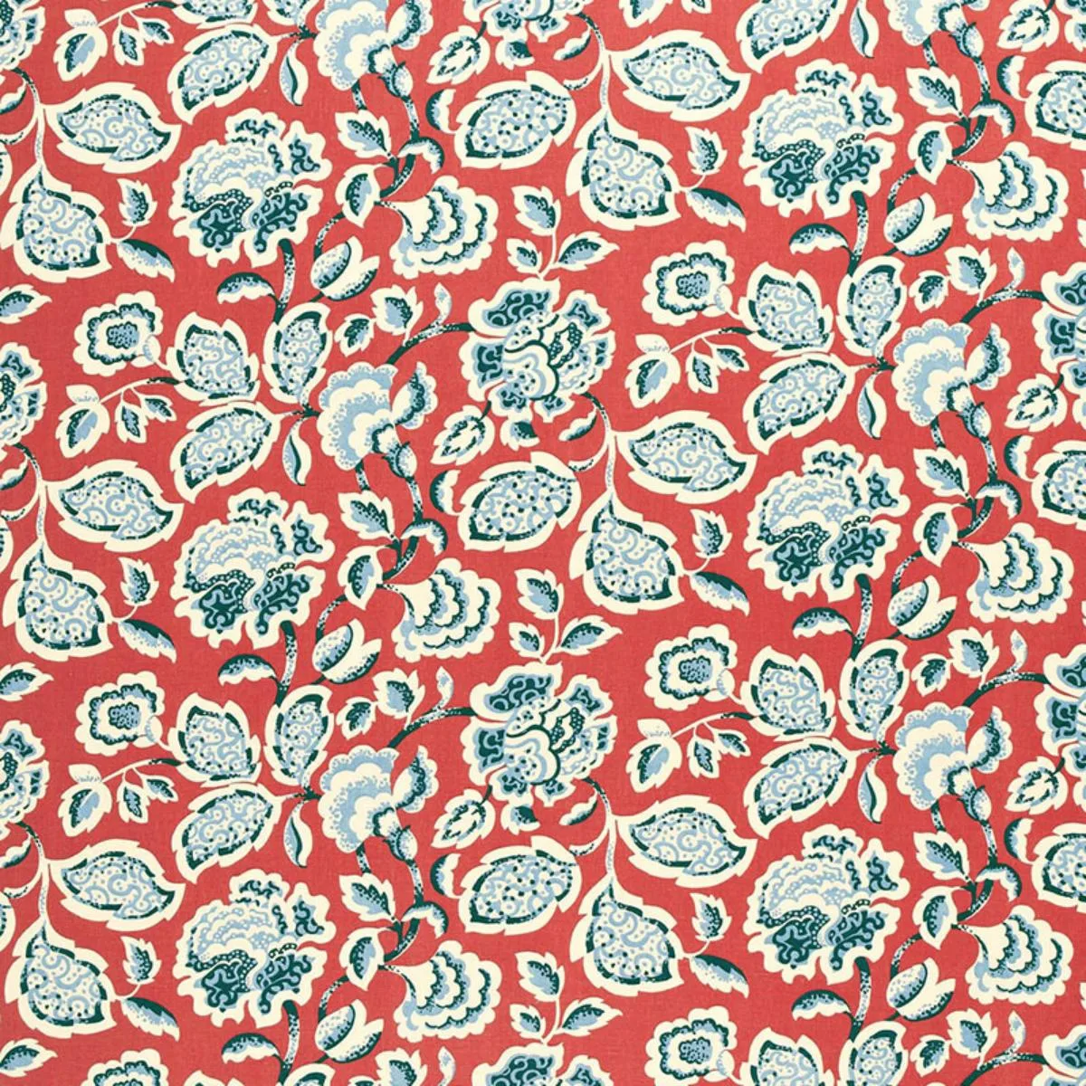 Schumacher 173700 Deco Flower Berry fabric swatch