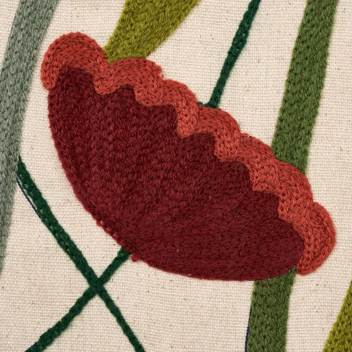 Schumacher 81560 Deco Flower Embroidery Multi fabric swatch