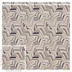 Schumacher 178651 Deco Leaves Neutral fabric swatch