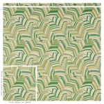 Schumacher 178650 Deco Leaves Palm fabric swatch
