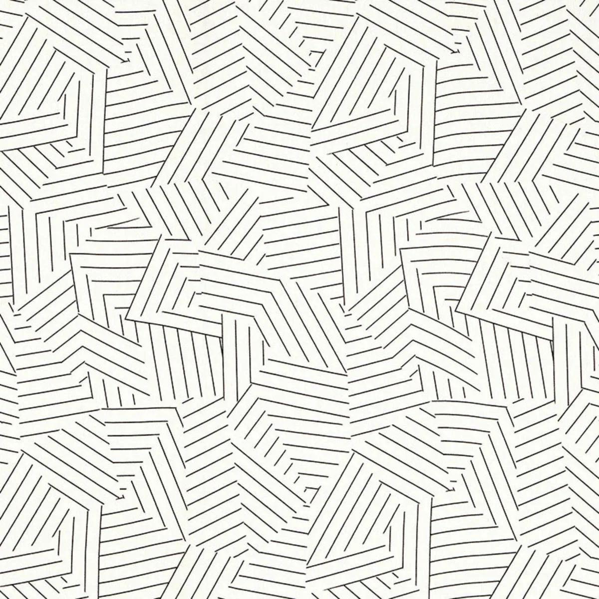 Schumacher 176050 Deconstructed Stripe Black fabric swatch
