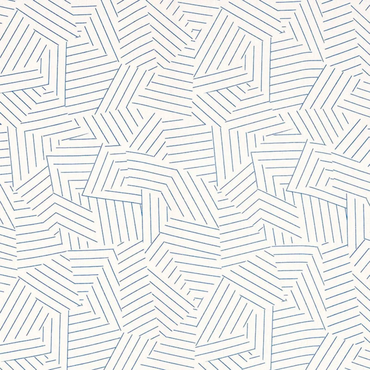 Schumacher 176052 Deconstructed Stripe Cobalt fabric swatch