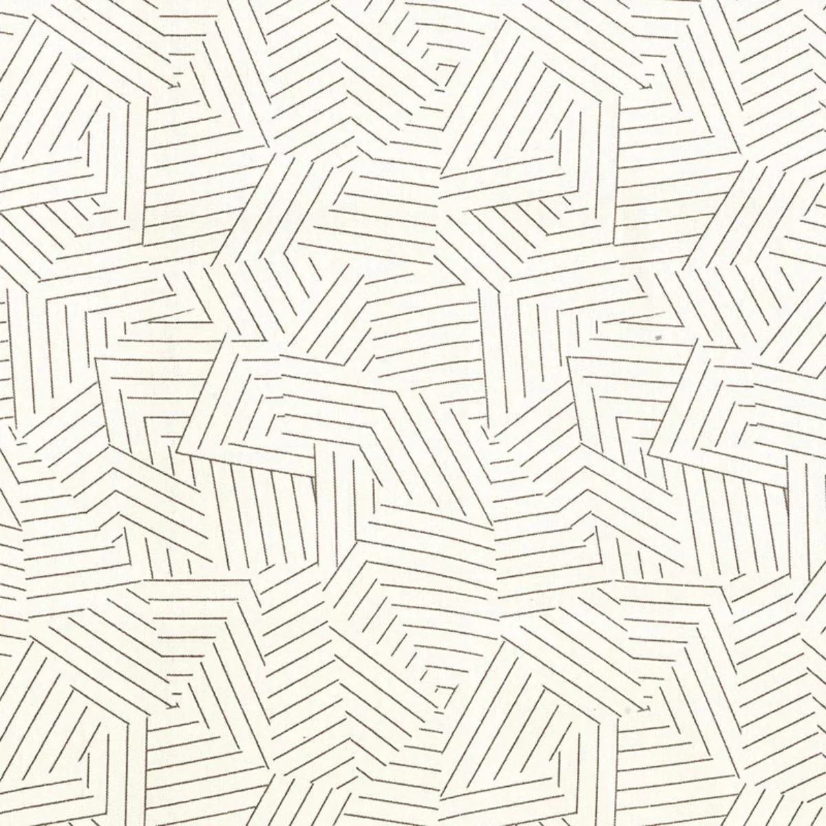 Schumacher 176053 Deconstructed Stripe Greige fabric swatch
