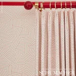 Schumacher 176051 Deconstructed Stripe Red fabric swatch