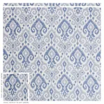 Schumacher 77362 Dedra Indigo fabric swatch