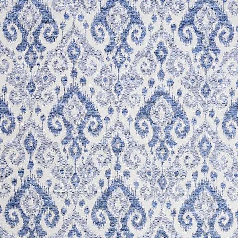 Schumacher 77362 Dedra Indigo fabric swatch