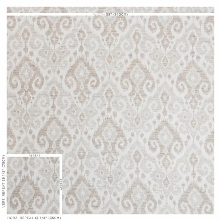 Schumacher 77361 Dedra Natural fabric swatch