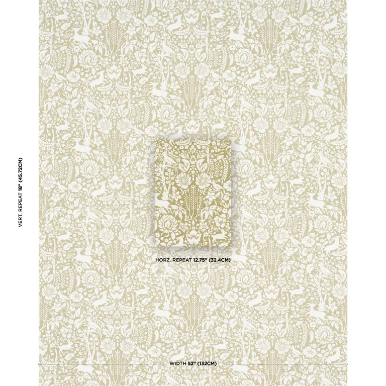 Schumacher 182170 Deerfield Moss fabric swatch