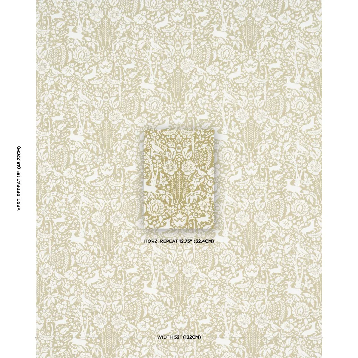 Schumacher 182170 Deerfield Moss fabric swatch